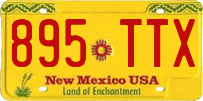 NM license plate 895TTX
