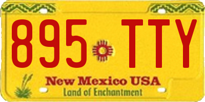 NM license plate 895TTY