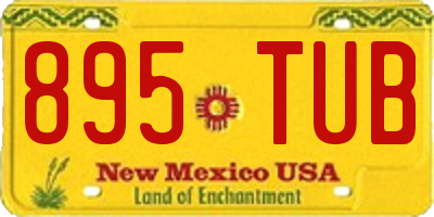 NM license plate 895TUB