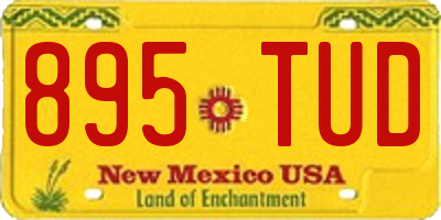 NM license plate 895TUD