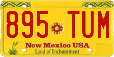 NM license plate 895TUM