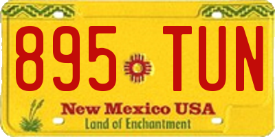NM license plate 895TUN