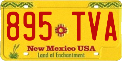 NM license plate 895TVA