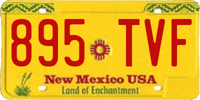 NM license plate 895TVF