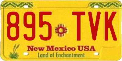 NM license plate 895TVK