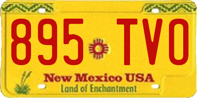 NM license plate 895TVO