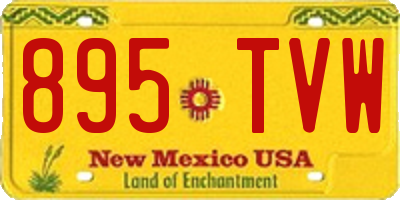 NM license plate 895TVW