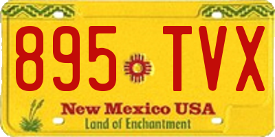 NM license plate 895TVX
