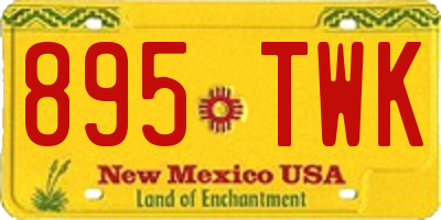 NM license plate 895TWK