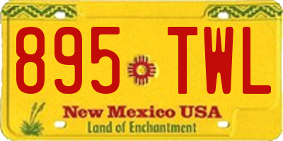 NM license plate 895TWL