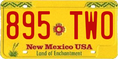 NM license plate 895TWO