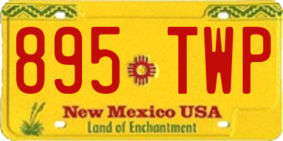 NM license plate 895TWP