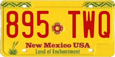 NM license plate 895TWQ
