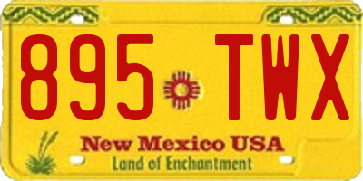 NM license plate 895TWX