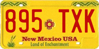 NM license plate 895TXK