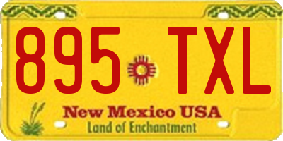 NM license plate 895TXL