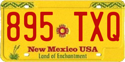 NM license plate 895TXQ