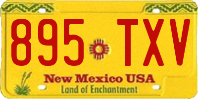 NM license plate 895TXV