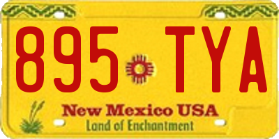 NM license plate 895TYA