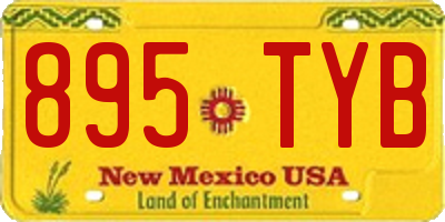 NM license plate 895TYB