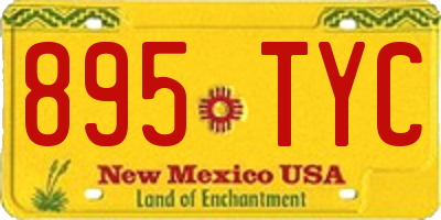 NM license plate 895TYC