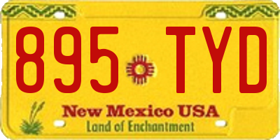 NM license plate 895TYD