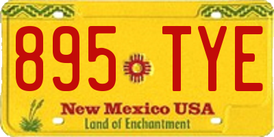 NM license plate 895TYE