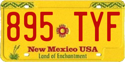 NM license plate 895TYF