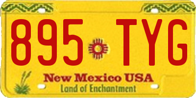 NM license plate 895TYG