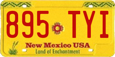 NM license plate 895TYI
