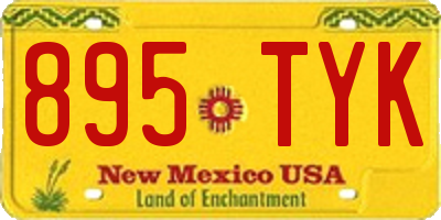 NM license plate 895TYK