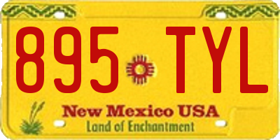 NM license plate 895TYL
