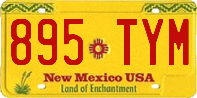 NM license plate 895TYM