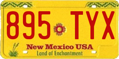 NM license plate 895TYX