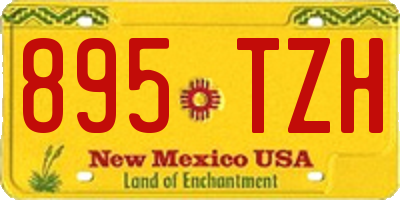 NM license plate 895TZH