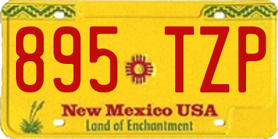 NM license plate 895TZP