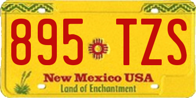 NM license plate 895TZS