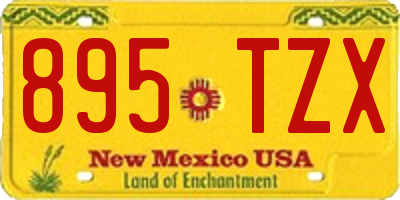 NM license plate 895TZX