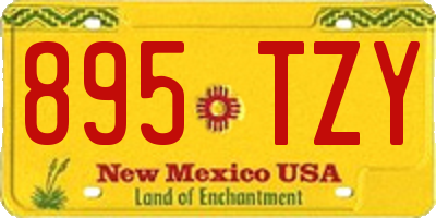 NM license plate 895TZY