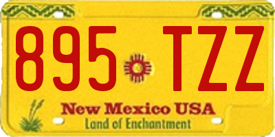 NM license plate 895TZZ