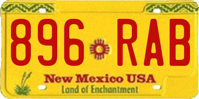 NM license plate 896RAB