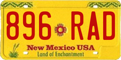 NM license plate 896RAD