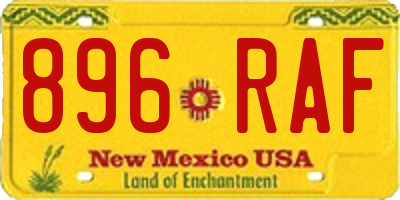 NM license plate 896RAF