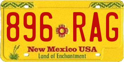 NM license plate 896RAG