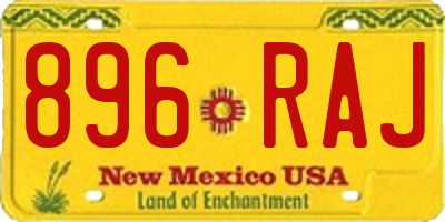 NM license plate 896RAJ