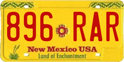 NM license plate 896RAR