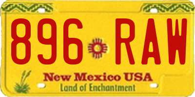 NM license plate 896RAW