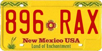 NM license plate 896RAX