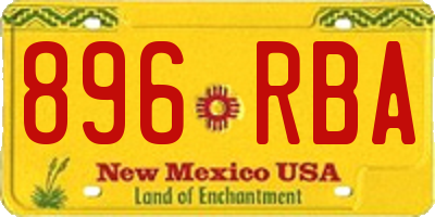 NM license plate 896RBA