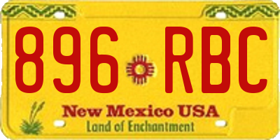 NM license plate 896RBC